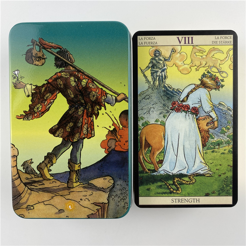 Metal Box Gilded Edition Back  - Tarot Cards Deck With Guidebook recensie en prijs